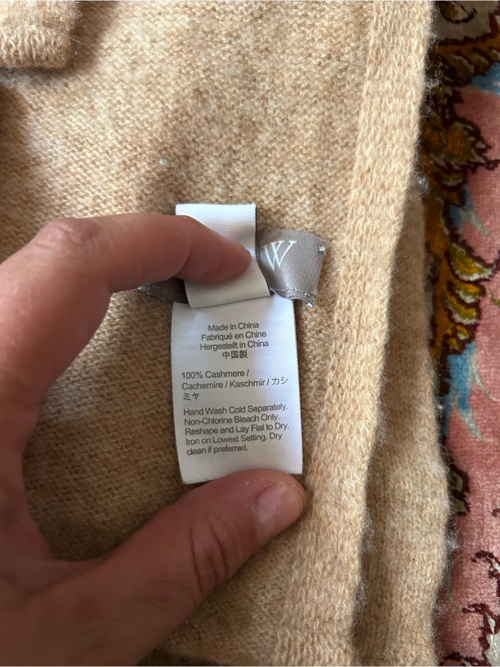 J. Crew Oversized 100% Cashmere Wrap in Heather Stone - Picture 3 of 6